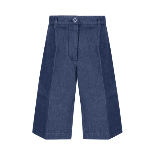 Gucci , denim bermuda shorts blue ,Blue female, Sizes: