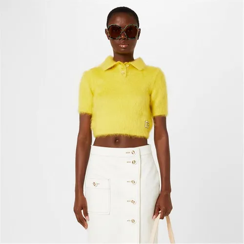 GUCCI G-Embellished Polo Top - Yellow
