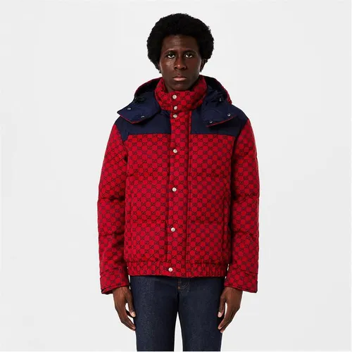 GUCCI Gg Canvas Goose Down Jacket - Red