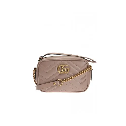 Gucci , GG Marmont Matelassé Mini Shoulder Bag ,Beige female, Sizes: ONE SIZE