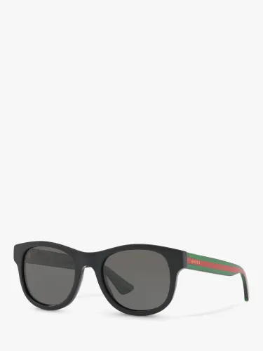 Gucci GG0003SN Men's D-Frame Sunglasses, Black/Green - Black/Green - Male