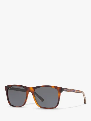 Gucci GG0381SN Men's Rectangular Sunglasses - Brown/Brown - Male