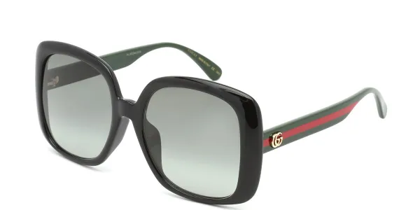 Gucci GG0714SA Asian Fit 001 Women's Sunglasses Black Size 56