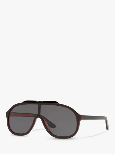 Gucci GG1038S Men's s Pilot Sunglasses, Black/Grey - Black/Grey - Male
