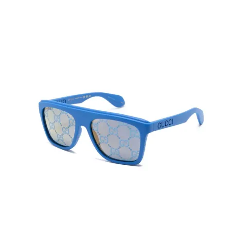 Gucci , Gg1570S 004 Sunglasses ,Blue male, Sizes: