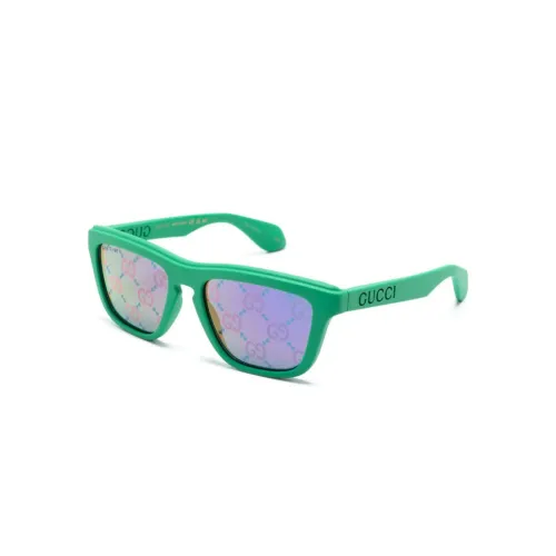 Gucci , Gg1571S 004 Sunglasses ,Green male, Sizes: