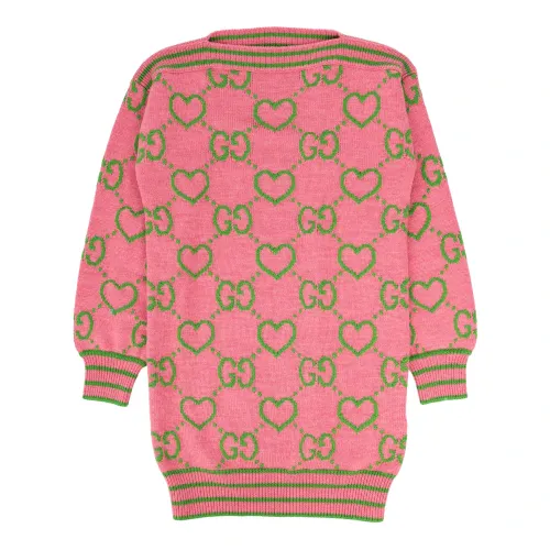 Gucci , Girl Dress - Regular Fit - Pink ,Pink female, Sizes: