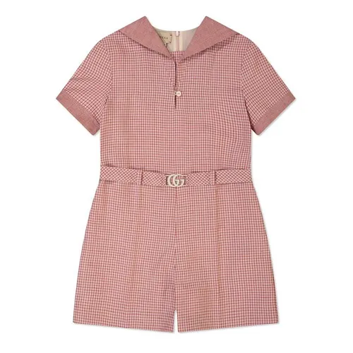GUCCI Girls Gg Playsuit - Red