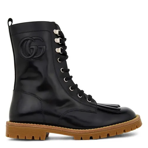 GUCCI Girls Lace-Up Boots - Black
