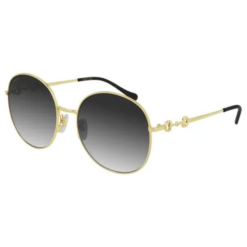Gucci , Gold/Grey Shaded Sunglasses ,Yellow female, Sizes: