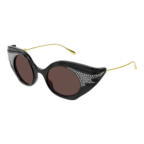 Gucci , Gold/Grey Sunglasses ,Multicolor female, Sizes: