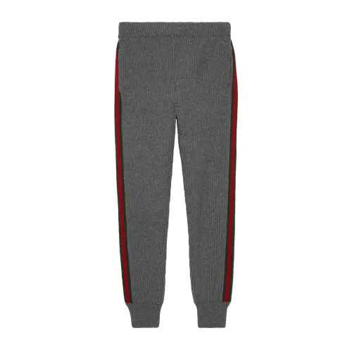 Gucci , Gray Cashmere Wool Trousers ,Gray male, Sizes: