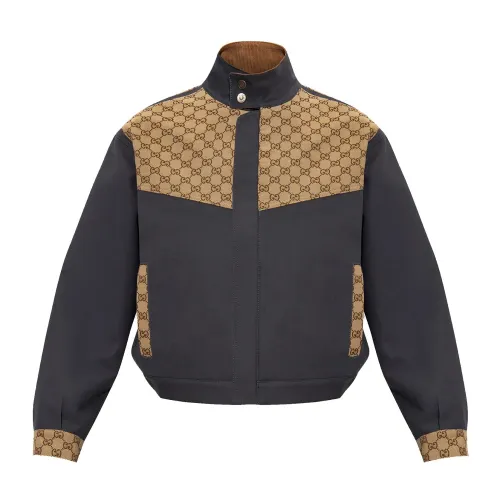 Gucci , Gray Monogram Jacket ,Gray male, Sizes: