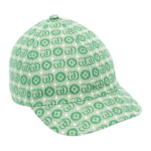 Gucci , Green Baseball Style Hat with Web Detail ,Green unisex, Sizes: