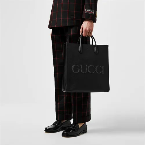 GUCCI Gucci Wording Tote Sn42 - Black