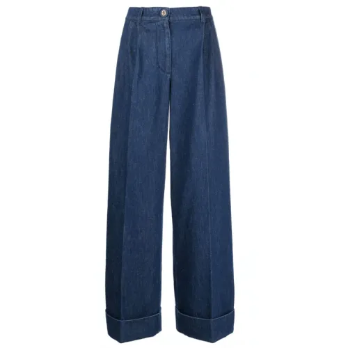 Gucci , high-waist wide-leg jeans ,Blue female, Sizes: