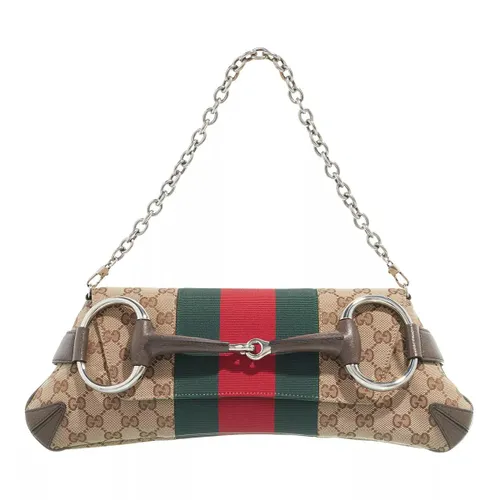 Gucci Hobo Bags - Horsebit Chain Medium Shoulder Bag - beige - Hobo Bags for ladies