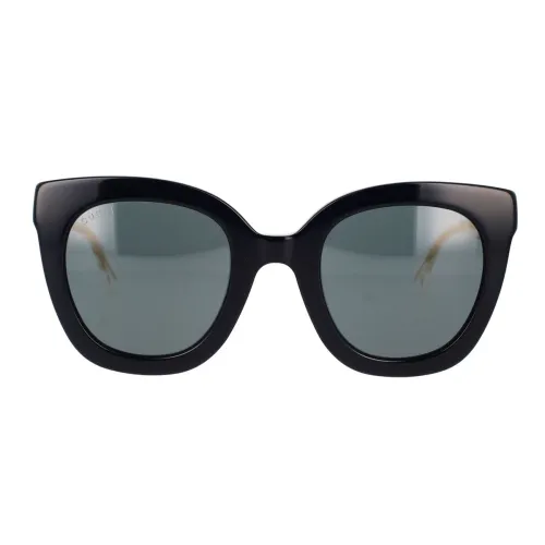 Gucci , Iconic Cat-Eye Sunglasses with Transparent Arms ,Black female, Sizes: