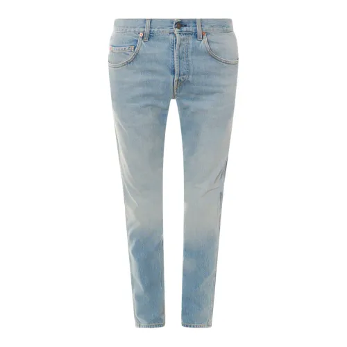 Gucci , Iconic Horsebits Cotton Jeans ,Blue male, Sizes: