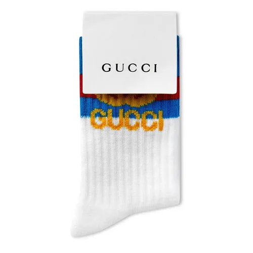 GUCCI Interlocking Cotton Socks Babies - White