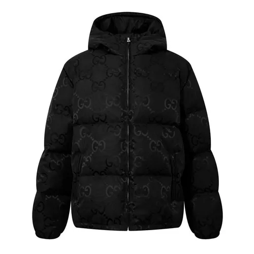 GUCCI Jumbo Gg Canvas Puffer Jacket - Black
