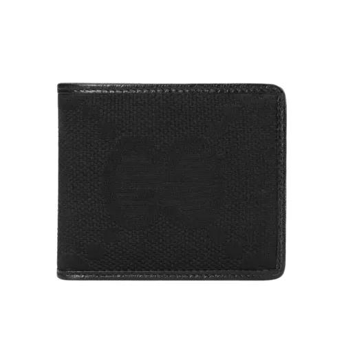 Gucci , Jumbo GG Wallet in Black Canvas ,Black male, Sizes: ONE SIZE