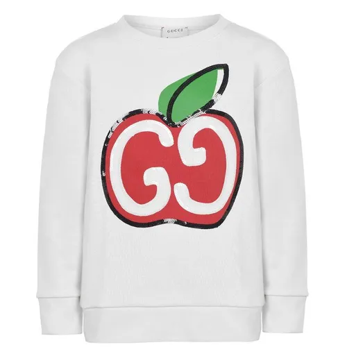 GUCCI Junior Girls Gg Apple Sweatshirt - White