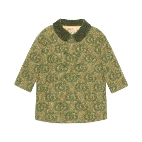 Gucci , Kids GG Coat ,Green female, Sizes: