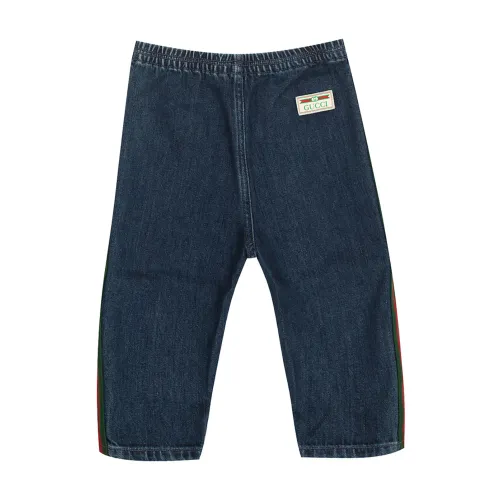 Gucci , Kids Jeans - Regular Fit - Made in Italy ,Blue female, Sizes: