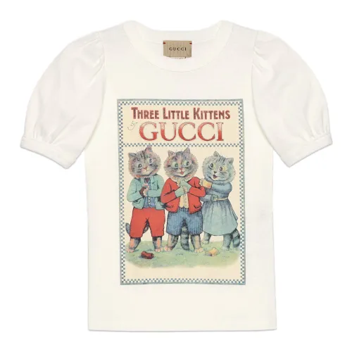 Gucci , Kids Kitten T-Shirt ,White female, Sizes: