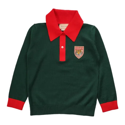 Gucci , Kids Pullover - Regular Fit - Green ,Green male, Sizes: