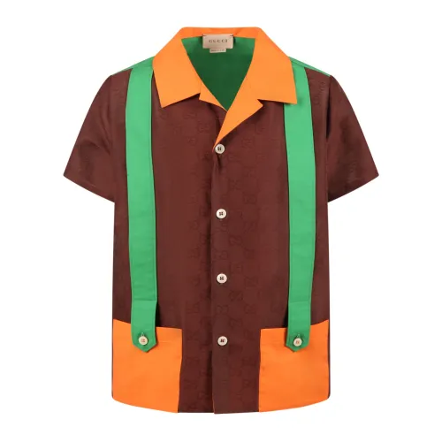 Gucci , Kids Shirts Collection ,Brown male, Sizes: