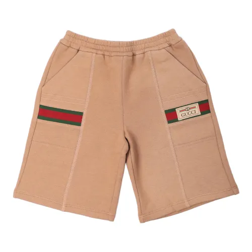 Gucci , Kids Shorts - Regular Fit - Made in Italy ,Brown male, Sizes: