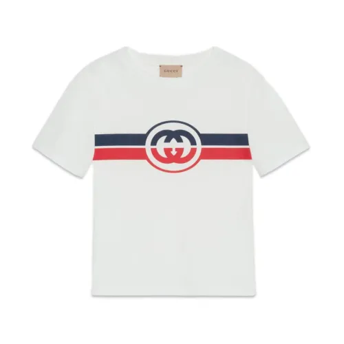 Gucci , Kids White T-shirts and Polos ,White male, Sizes: