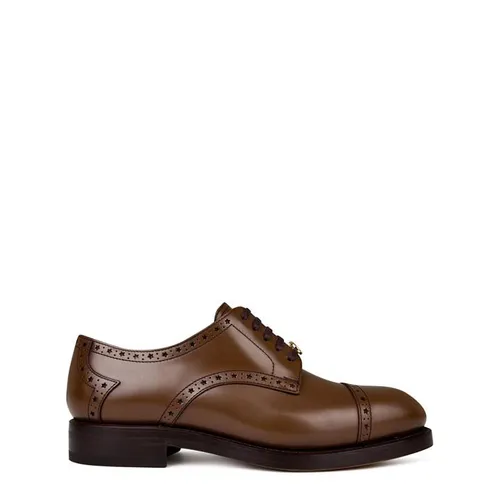 GUCCI Lace-Up Brogue Shoes - Brown