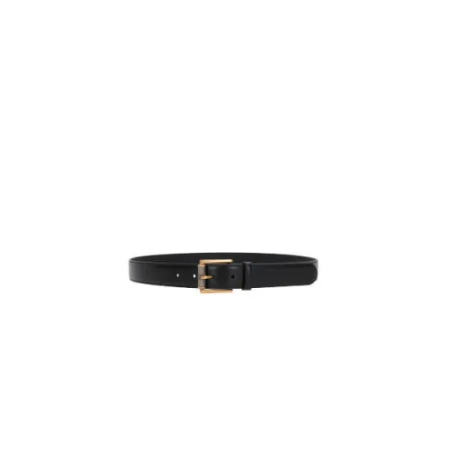 Gucci , Leather Belt with GG Supreme Detail ,Black male, Sizes: