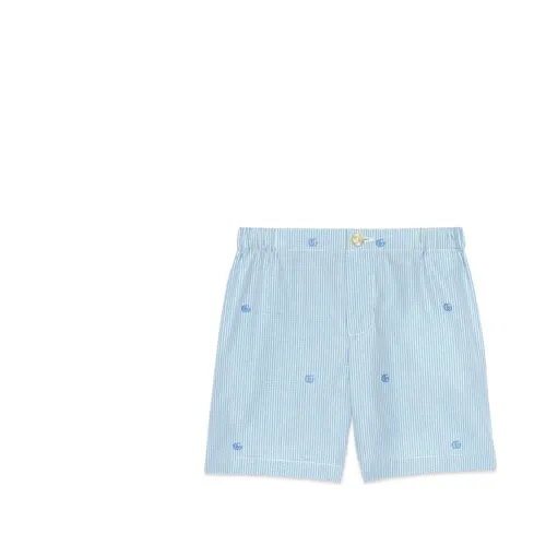 Gucci , Light Blue Cotton Shorts ,Blue female, Sizes:
