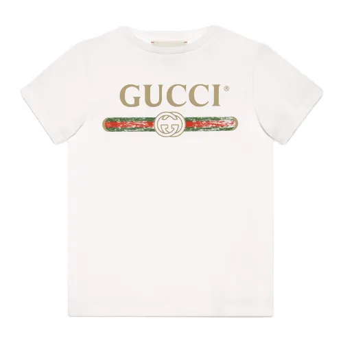 Gucci , Logo Kids T-Shirt ,White female, Sizes: