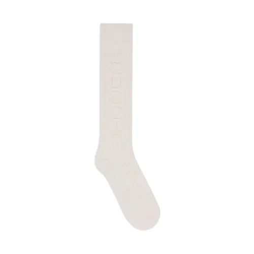 Gucci , Luxurious Wool Silk Cashmere Logo Socks ,White male, Sizes: