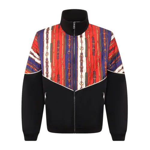 Gucci , Luxury Black Silk Bomber Jacket ,Black male, Sizes: