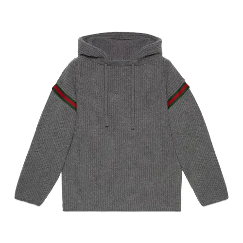 Gucci , Mens Clothing Sweatshirts Gray Aw23 ,Gray male, Sizes:
