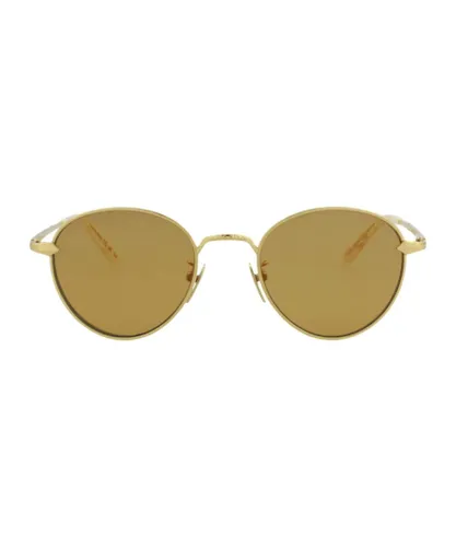 Gucci Mens Round Titanium Sunglasses - Gold - One