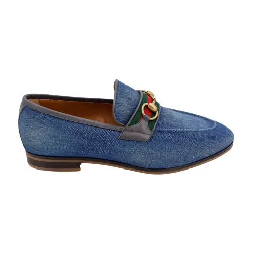 Gucci , Mens Shoes Loafer Blue Ss24 ,Blue male, Sizes: