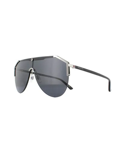 Gucci Mens Sunglasses GG0584S 001 Ruthenium and Black Grey - One