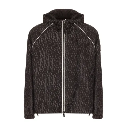 Gucci , Monogram Windbreaker Jacket ,Gray male, Sizes:
