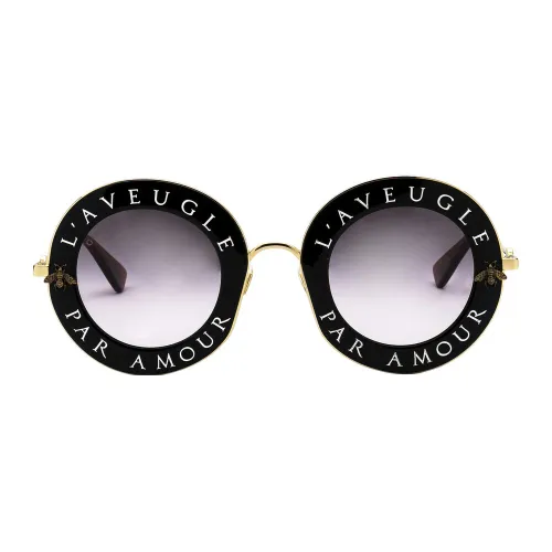 Gucci , Oversized Round Sunglasses ,Black female, Sizes: