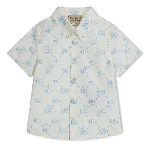 GUCCI Peter Rabbit X Gucci Cotton Shirt Infant Boys - Cream