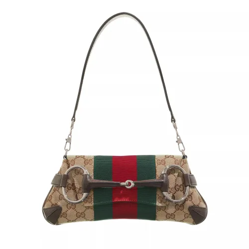 Gucci Pochettes - Horsebit Chain Small Shoulder Bag - brown - Pochettes for ladies