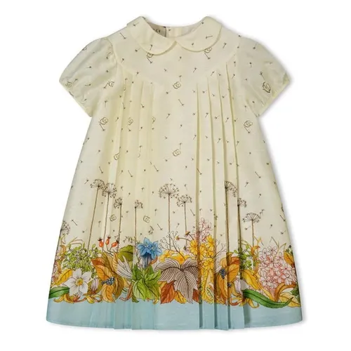 GUCCI Printed Gg Cotton Jacquard Dress Infant Girls - Multi
