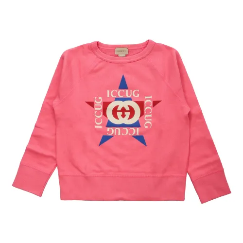 Gucci , Printed Kids Sweatshirt ,Pink female, Sizes: